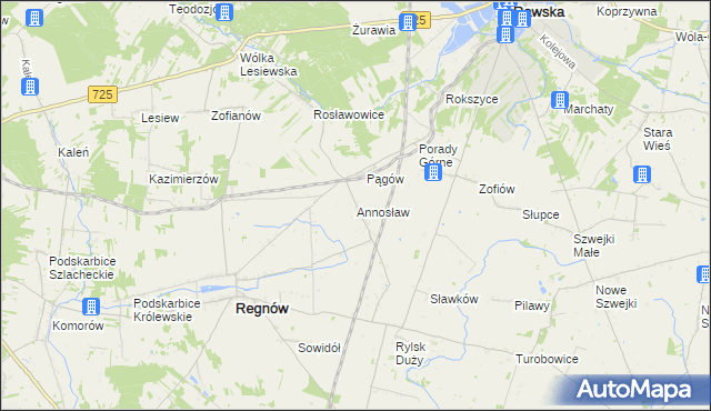 mapa Annosław, Annosław na mapie Targeo