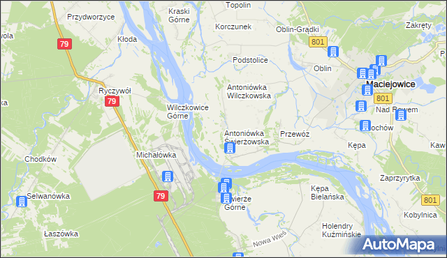 mapa Antoniówka Świerżowska, Antoniówka Świerżowska na mapie Targeo