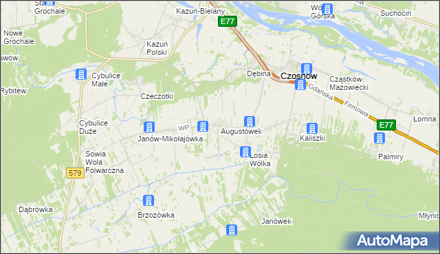 mapa Augustówek, Augustówek na mapie Targeo