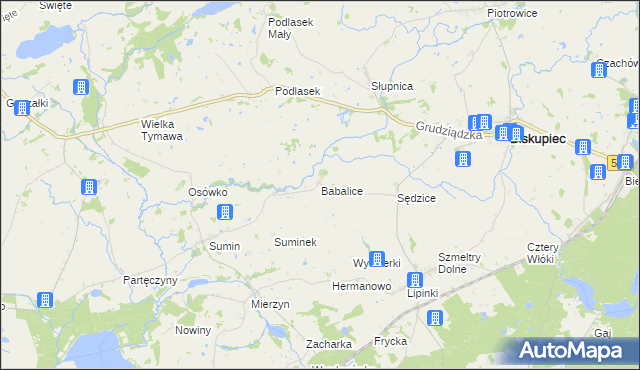 mapa Babalice, Babalice na mapie Targeo