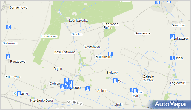 mapa Babkowice, Babkowice na mapie Targeo