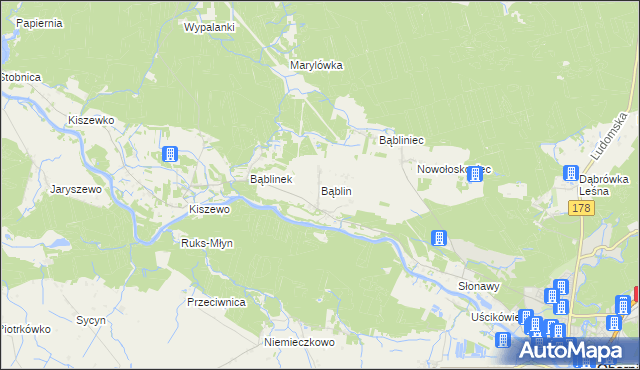 mapa Bąblin, Bąblin na mapie Targeo