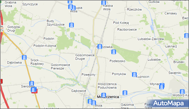 mapa Baby gmina Moszczenica, Baby gmina Moszczenica na mapie Targeo