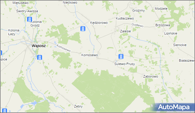 mapa Bagienice gmina Wąsosz, Bagienice gmina Wąsosz na mapie Targeo