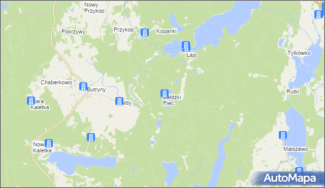 mapa Bałdzki Piec, Bałdzki Piec na mapie Targeo