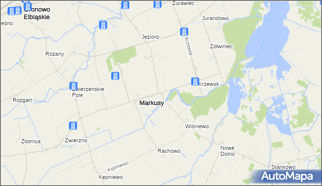 mapa Balewo gmina Markusy, Balewo gmina Markusy na mapie Targeo
