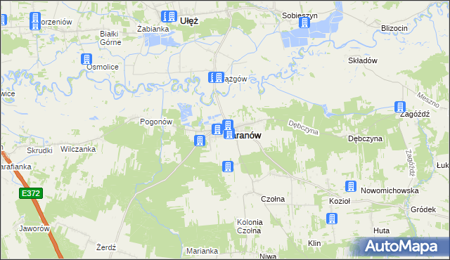 mapa Baranów powiat puławski, Baranów powiat puławski na mapie Targeo