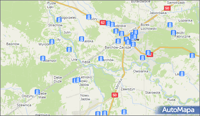 mapa Barchów, Barchów na mapie Targeo