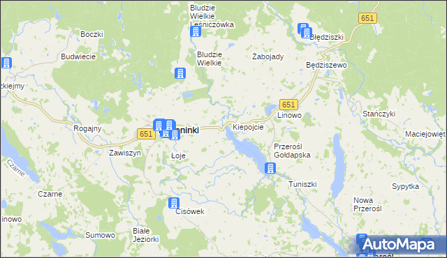 mapa Barcie gmina Dubeninki, Barcie gmina Dubeninki na mapie Targeo