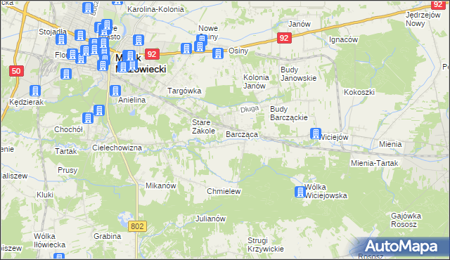 mapa Barcząca, Barcząca na mapie Targeo