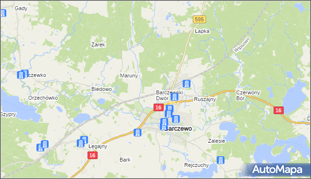 mapa Barczewski Dwór, Barczewski Dwór na mapie Targeo