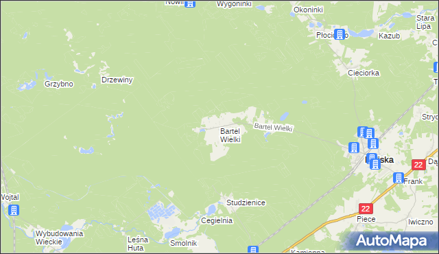 mapa Bartel Wielki, Bartel Wielki na mapie Targeo