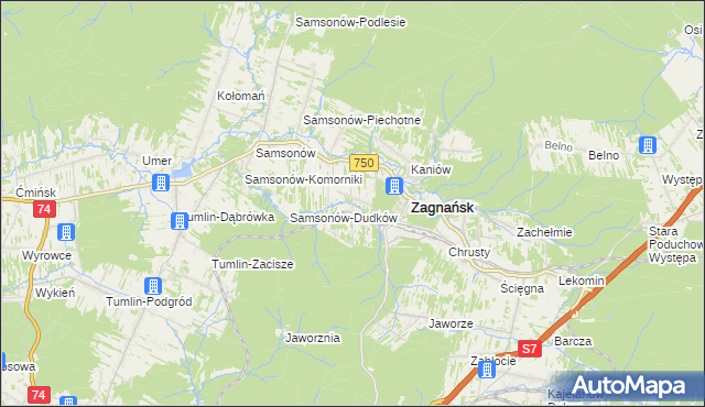 mapa Bartków gmina Zagnańsk, Bartków gmina Zagnańsk na mapie Targeo