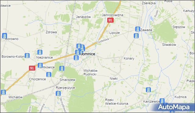 mapa Bartkowice, Bartkowice na mapie Targeo