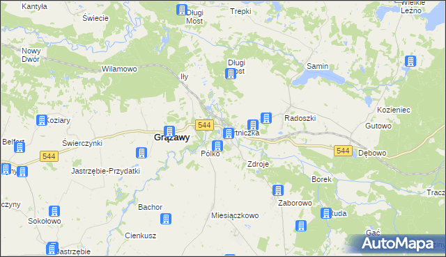 mapa Bartniczka, Bartniczka na mapie Targeo