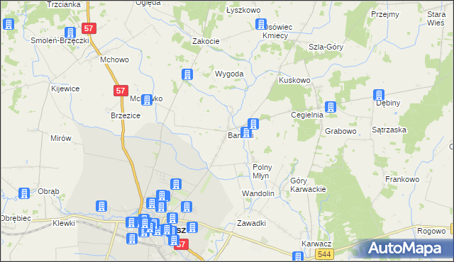 mapa Bartniki gmina Przasnysz, Bartniki gmina Przasnysz na mapie Targeo