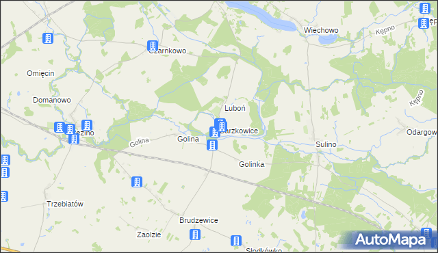 mapa Barzkowice, Barzkowice na mapie Targeo