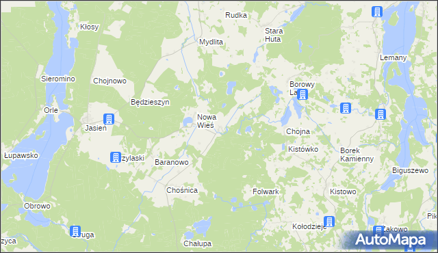 mapa Bawernica, Bawernica na mapie Targeo