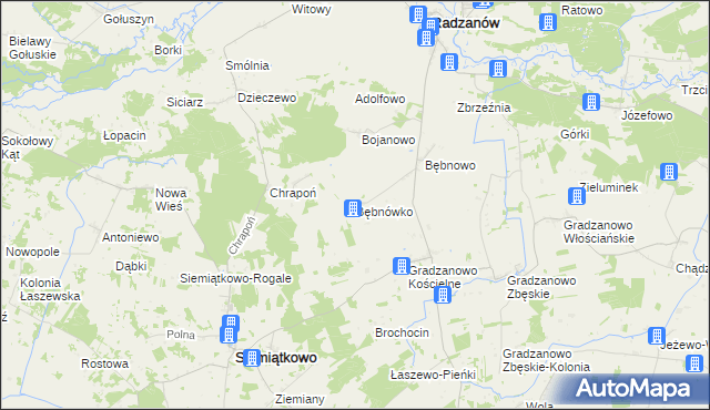 mapa Bębnówko, Bębnówko na mapie Targeo