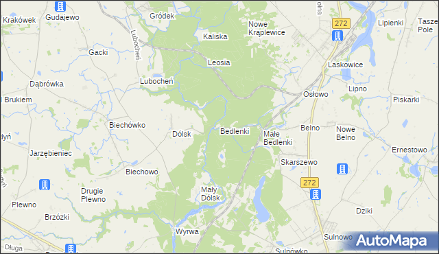 mapa Bedlenki, Bedlenki na mapie Targeo