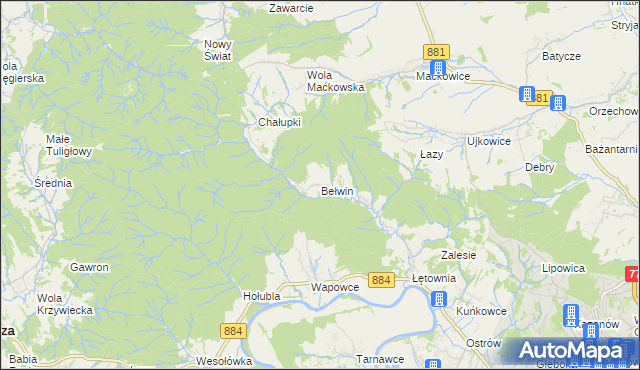 mapa Bełwin, Bełwin na mapie Targeo