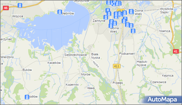 mapa Biała Nyska, Biała Nyska na mapie Targeo