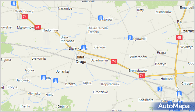 mapa Biała Rządowa, Biała Rządowa na mapie Targeo