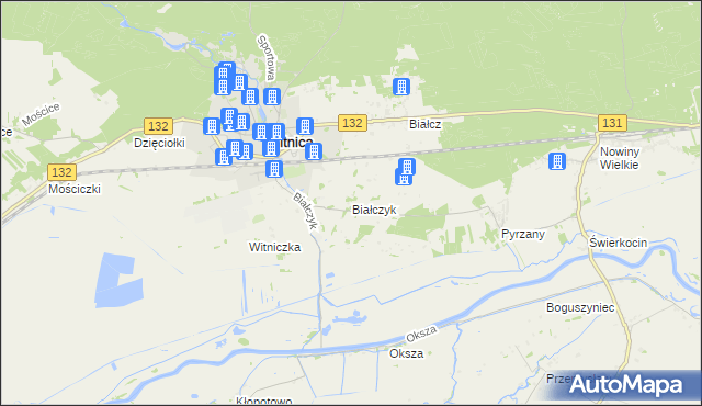 mapa Białczyk, Białczyk na mapie Targeo