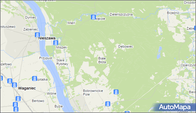 mapa Białe Błota gmina Bobrowniki, Białe Błota gmina Bobrowniki na mapie Targeo