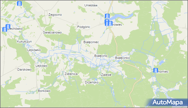 mapa Białęcino, Białęcino na mapie Targeo