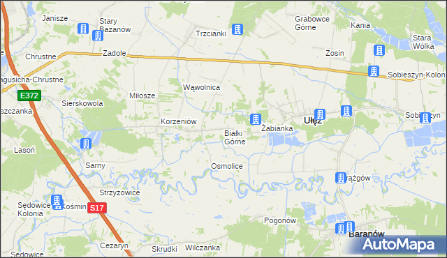 mapa Białki Górne, Białki Górne na mapie Targeo