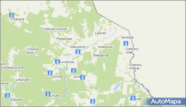 mapa Białogorce, Białogorce na mapie Targeo