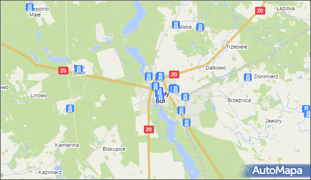 mapa Biały Bór powiat szczecinecki, Biały Bór powiat szczecinecki na mapie Targeo