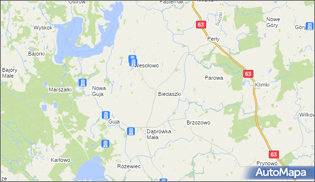 mapa Biedaszki gmina Węgorzewo, Biedaszki gmina Węgorzewo na mapie Targeo