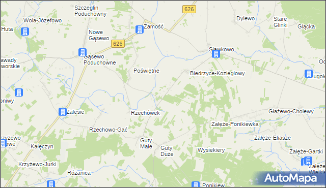 mapa Biedrzyce-Stara Wieś, Biedrzyce-Stara Wieś na mapie Targeo