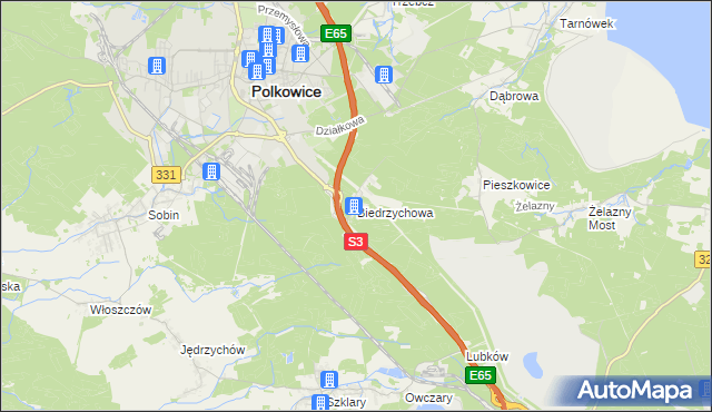 mapa Biedrzychowa, Biedrzychowa na mapie Targeo