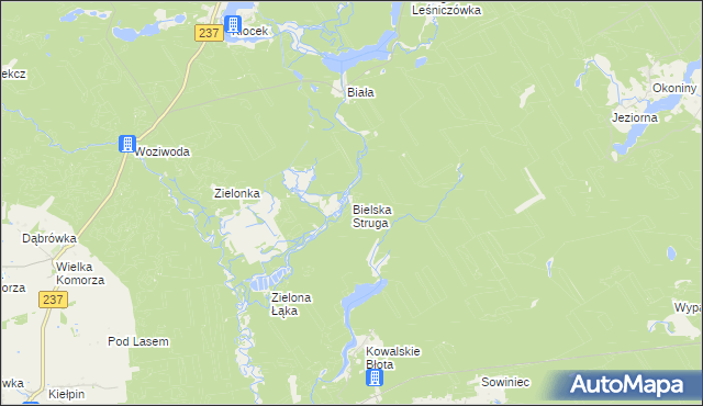 mapa Bielska Struga, Bielska Struga na mapie Targeo