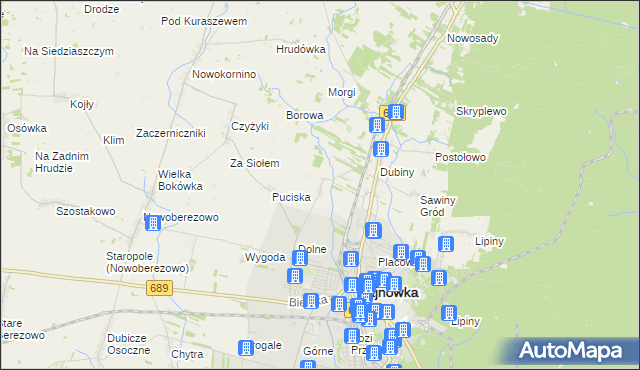 mapa Bielszczyzna, Bielszczyzna na mapie Targeo