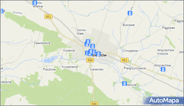 mapa Bierutów, Bierutów na mapie Targeo