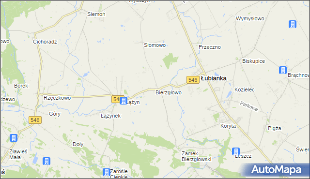 mapa Bierzgłowo, Bierzgłowo na mapie Targeo