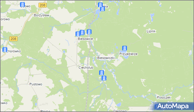 mapa Biesowiczki, Biesowiczki na mapie Targeo