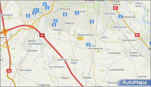 mapa Biestrzyków, Biestrzyków na mapie Targeo