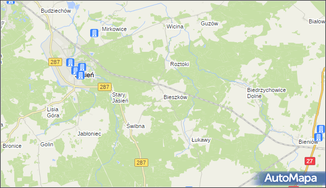 mapa Bieszków, Bieszków na mapie Targeo