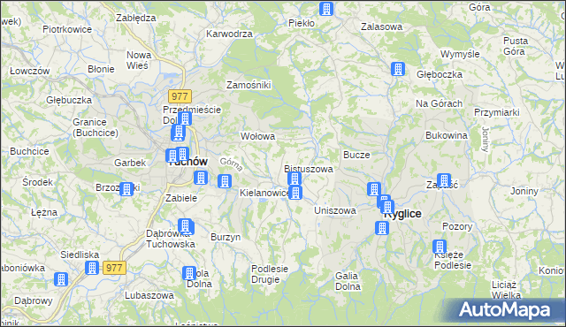 mapa Bistuszowa, Bistuszowa na mapie Targeo