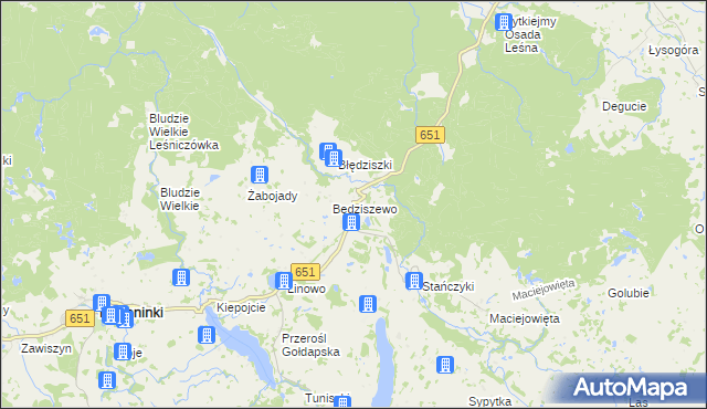 mapa Błąkały, Błąkały na mapie Targeo