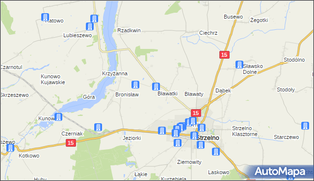 mapa Bławatki, Bławatki na mapie Targeo