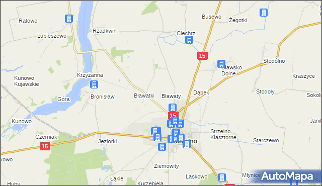 mapa Bławaty, Bławaty na mapie Targeo