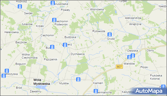 mapa Błażków, Błażków na mapie Targeo