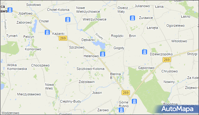 mapa Błenna, Błenna na mapie Targeo