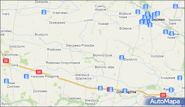 mapa Błomino-Gule, Błomino-Gule na mapie Targeo